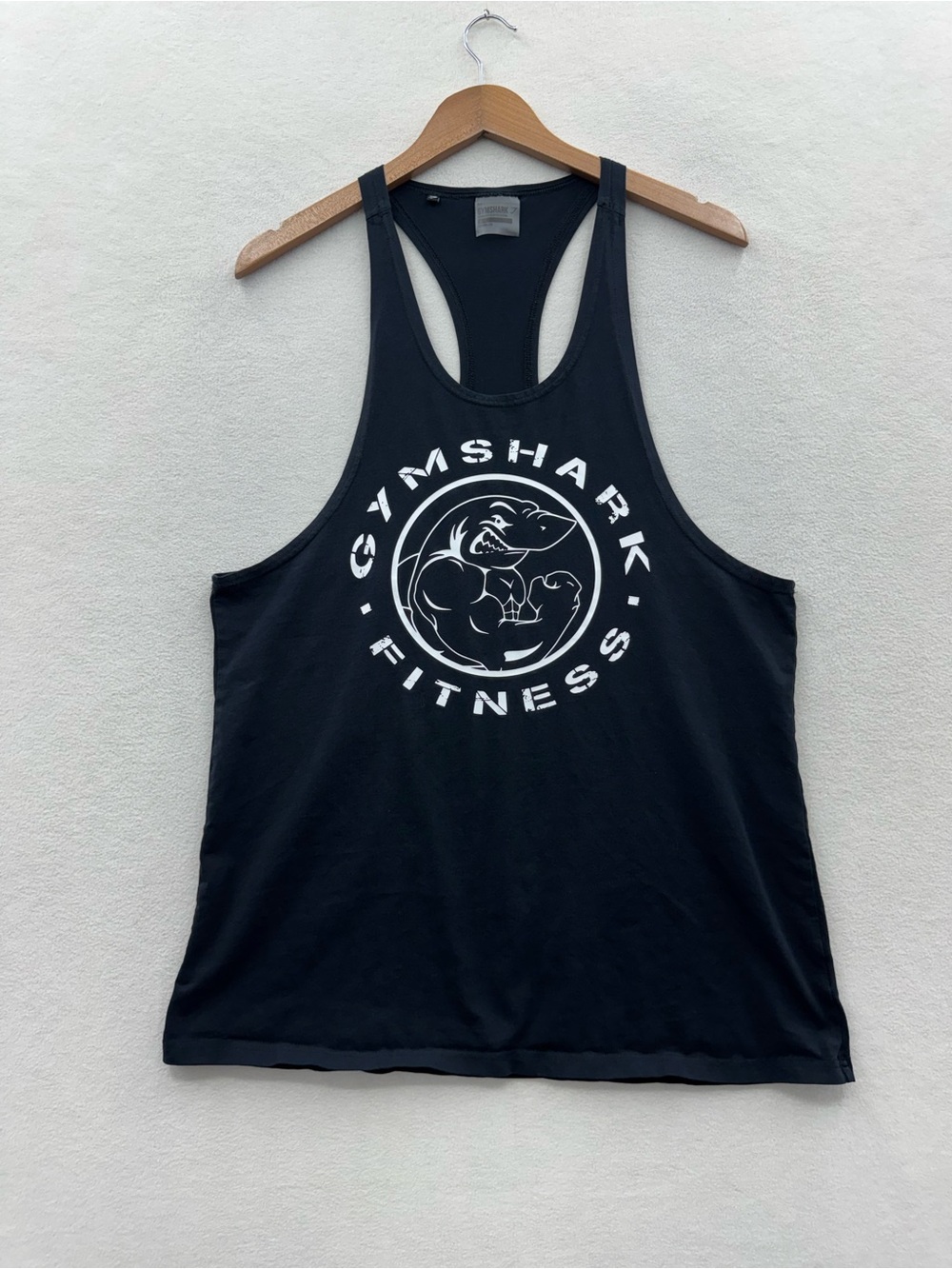 Gymshark Mens XL Stringer Tank Top Black Gym Training Lifting Club Legacy